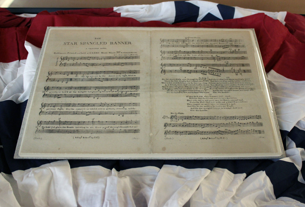 Star Spangled Banner exhibit case