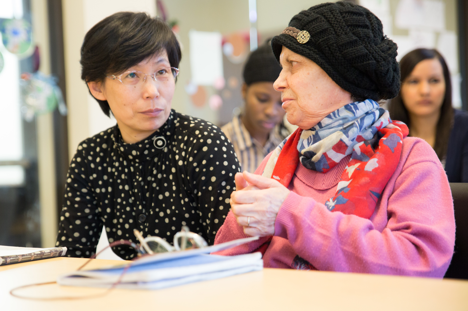 Two women having a conversation