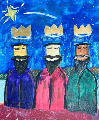 [Dibujo de los tres reyes magos]